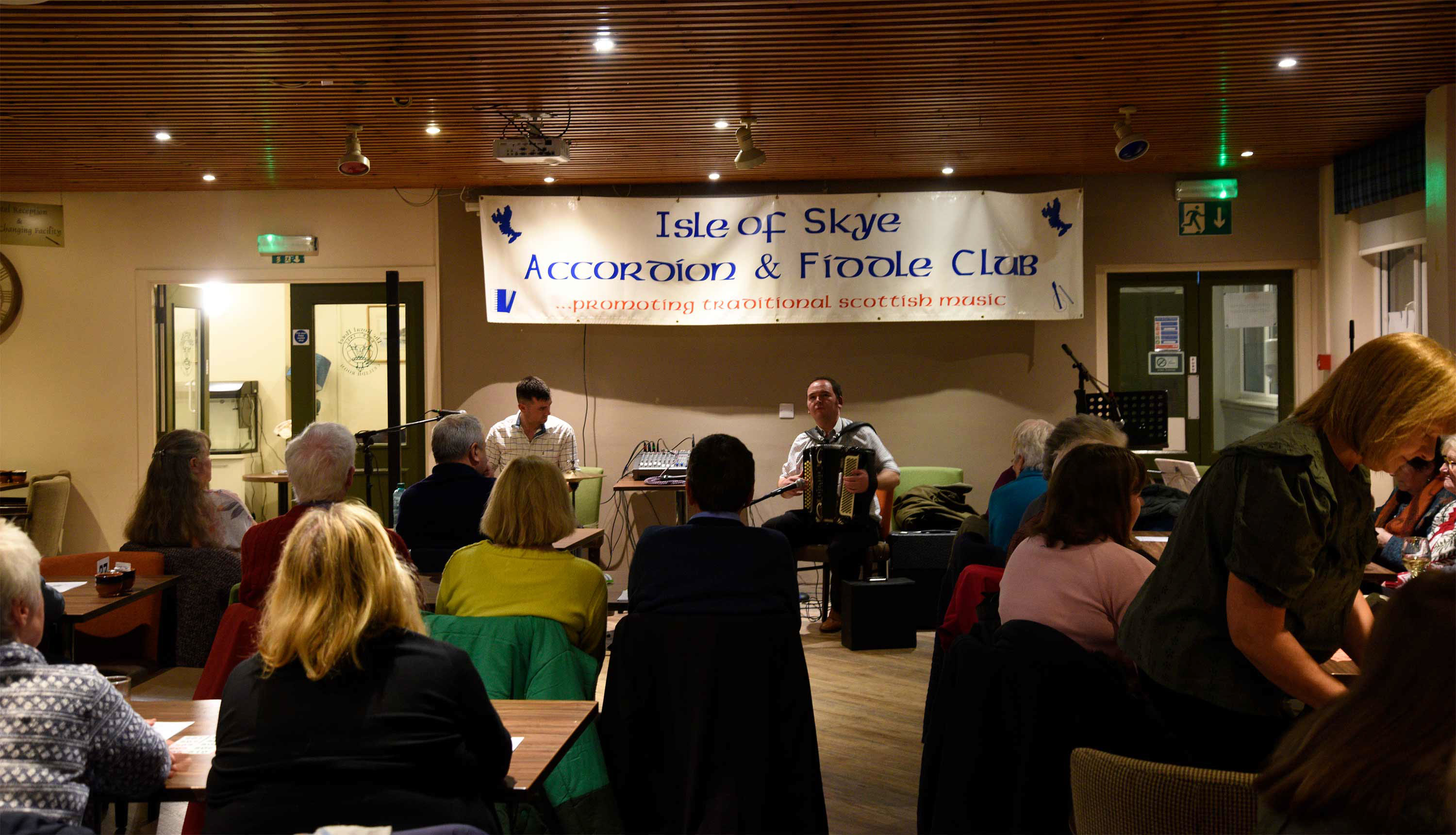 Isle of Skye Fiddle club performance including accordion player live event