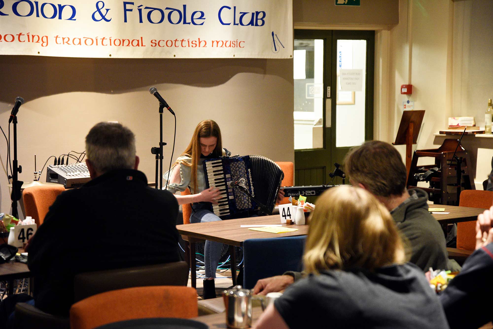 Violin player on the Isle of Skye at the accordion fiddle club